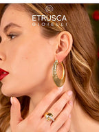 Orecchini donna Etrusca Cerchi piatti