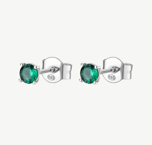 Orecchini argento Fancy life green