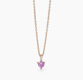 Collana donna Mabina cuore tormalina rosa