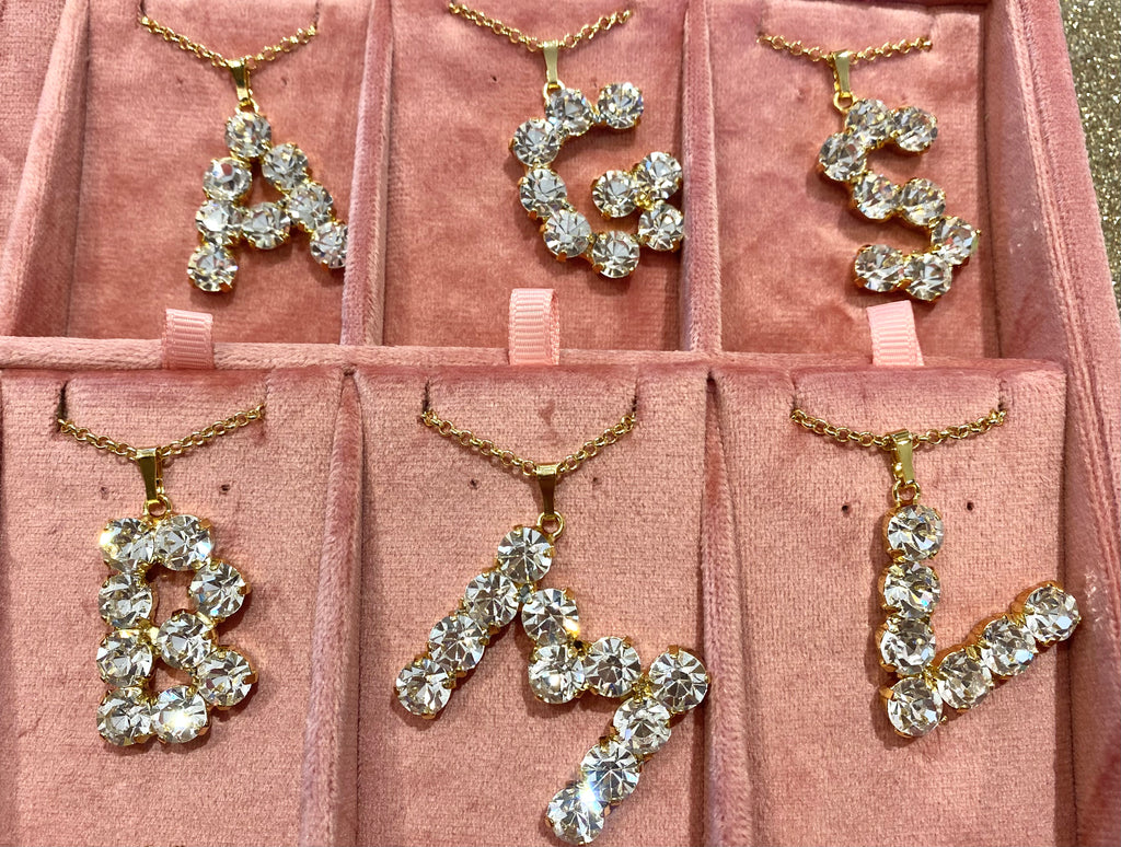 Collana Diamond Accessori donna Iniziale con strass