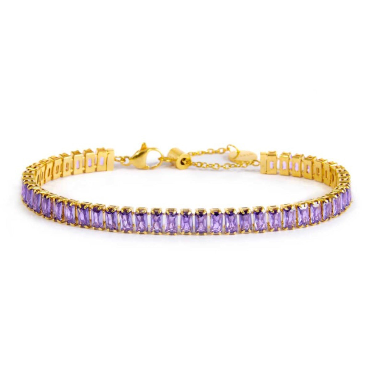 Bracciale Marlù tennis zirconi baguette viola