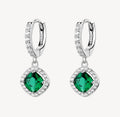 Orecchini argento Fancy life green