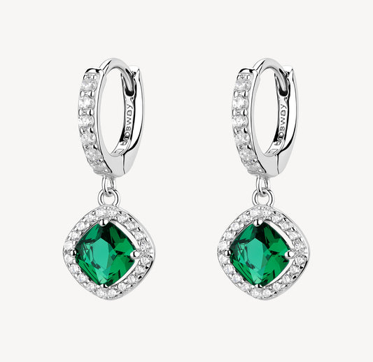 Orecchini argento Fancy life green