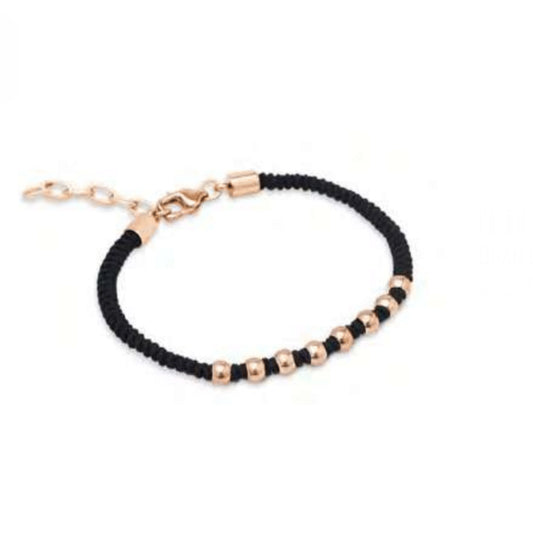 Bracciale uomo Héctor Corda e dettagli in acciaio