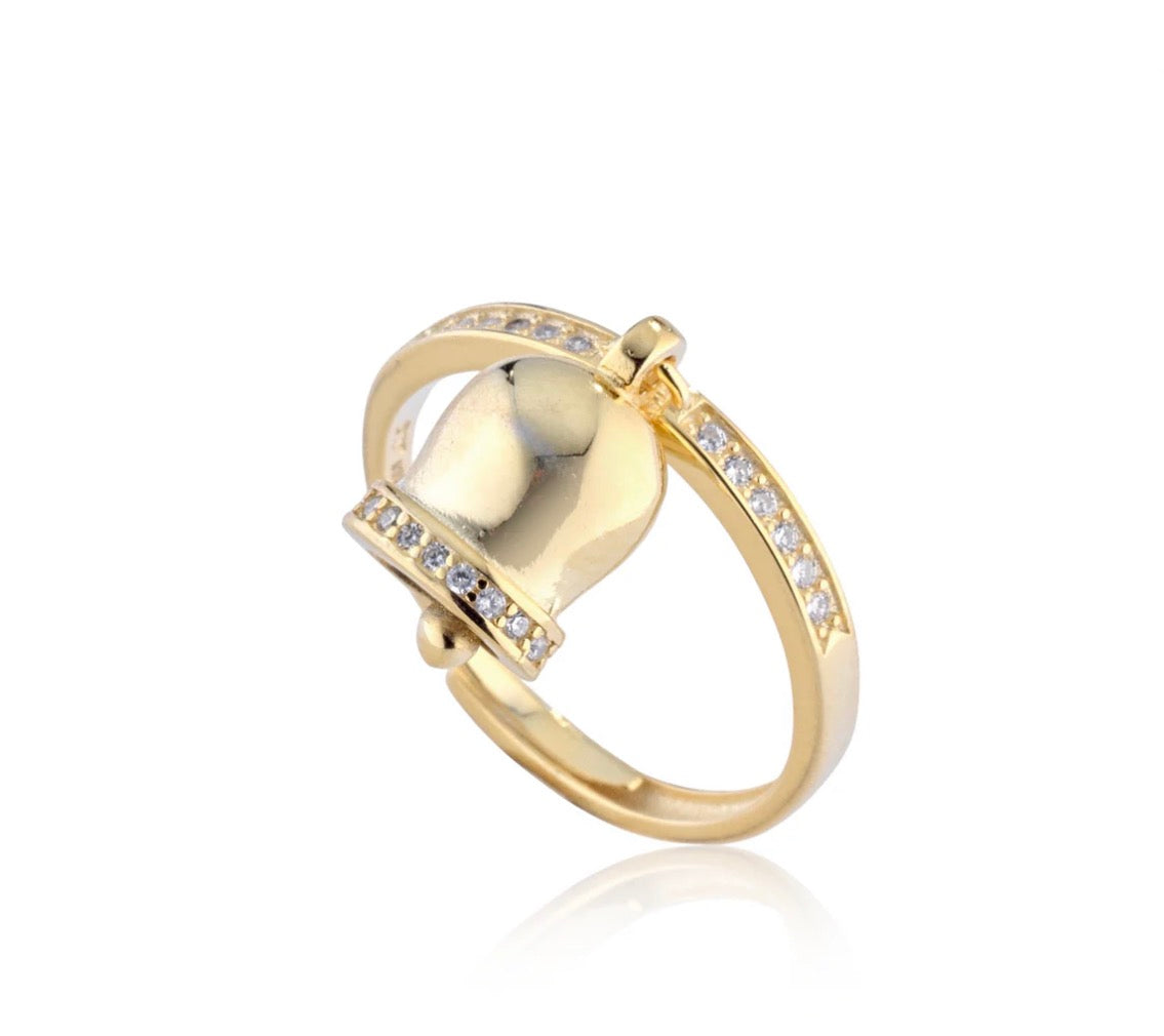 Anello donna con campanella media Le scritte dell’amore