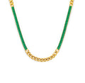 Collana Marlù grumetta con tennis cristalli baguette