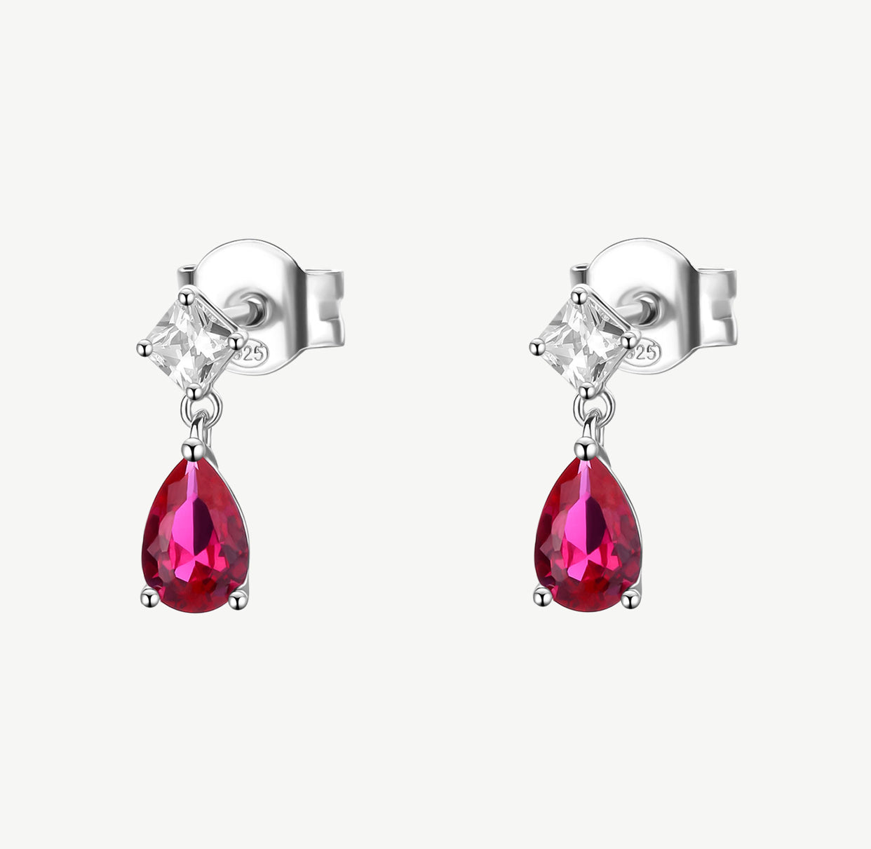 Orecchini argento Brosway Fancy PASSION RUBY gocciolina