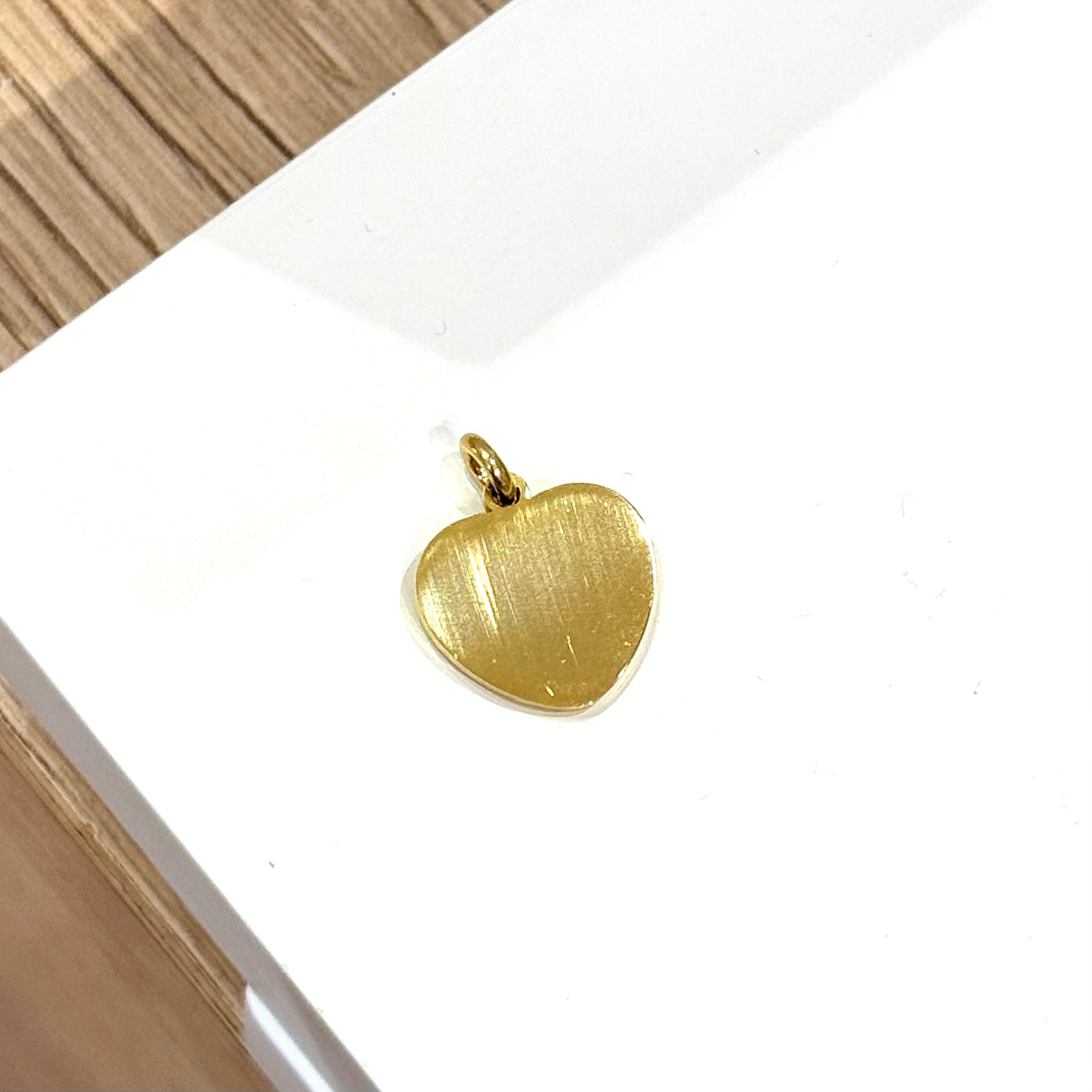 Charm acciaio cuore gold