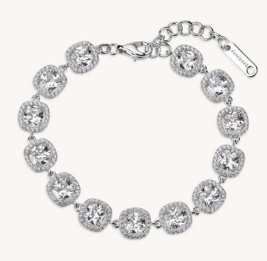 Bracciale argento Fancy infinity white
