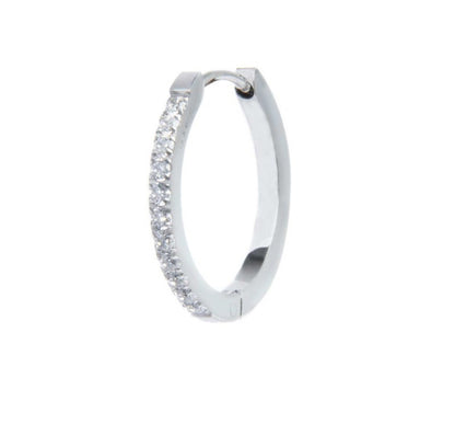 Mono orecchino Marlù a cerchio 2cm con zirconi