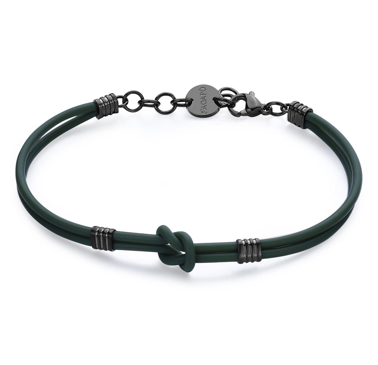 Bracciale uomo S’agapò PANAMA Caucciù verde militare