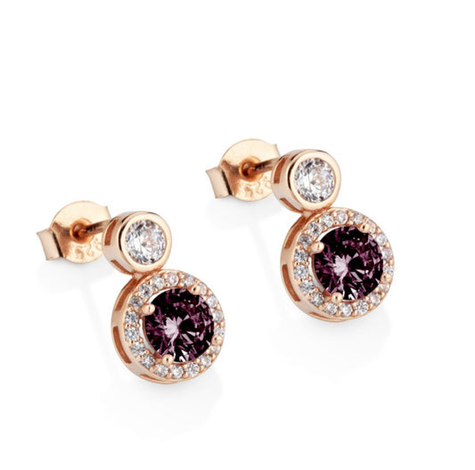 Orecchini Marcello Pane Punto Luce Ametista - Glam