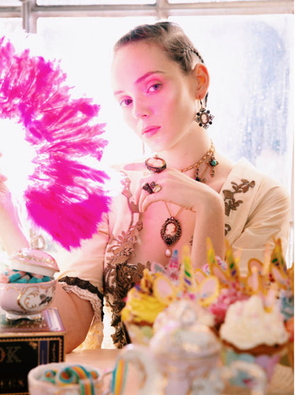 Collana Alcozer Cammeo floreale