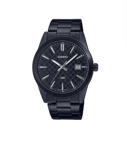 Orologio Casio uomo Analogico nero  Quadrante a scacchiera