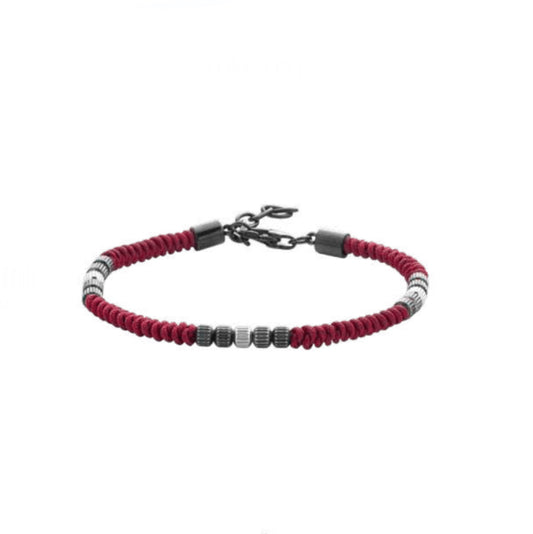 Bracciale uomo Héctor Corda e dettagli in acciaio