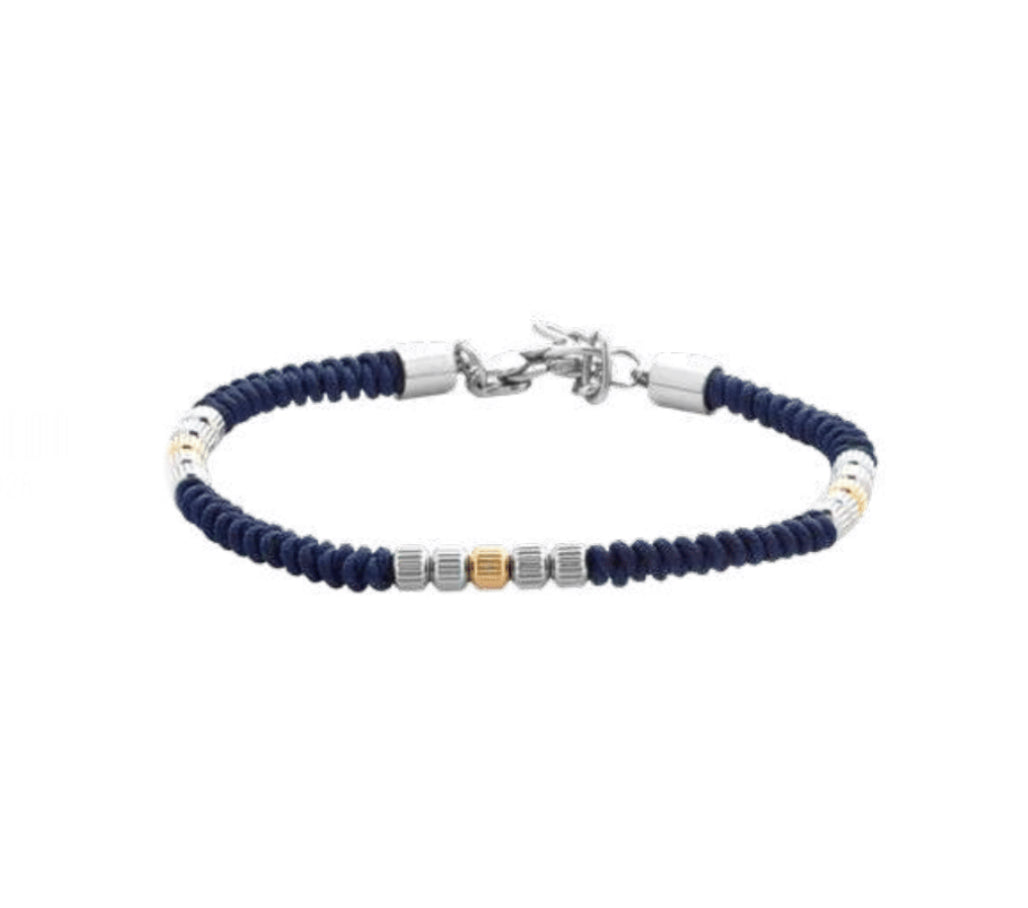 Bracciale uomo Héctor Corda e dettagli in acciaio