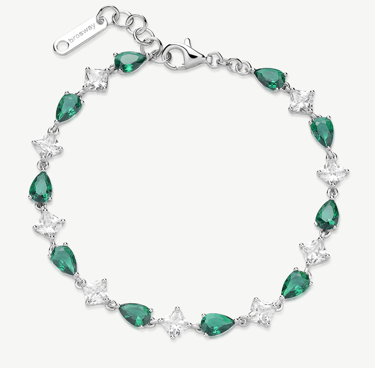 Bracciale argento Fancy life green