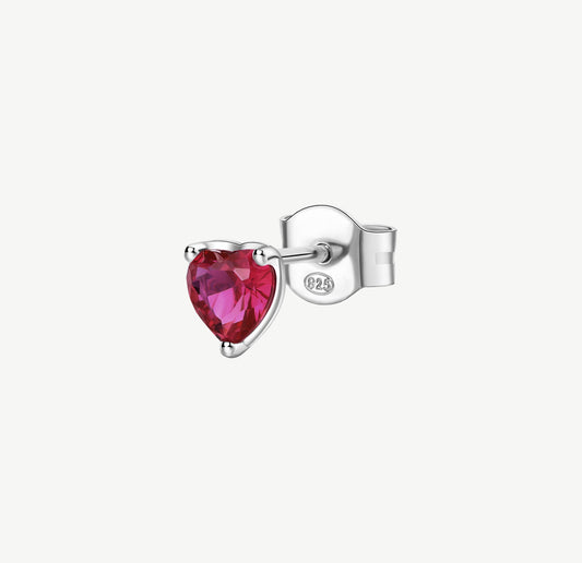 Orecchini argento Brosway Fancy PASSION RUBY cuoricino