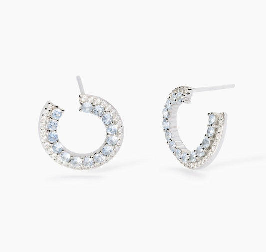 Orecchini Mabina con acquamarina e zirconi FUTURISTA