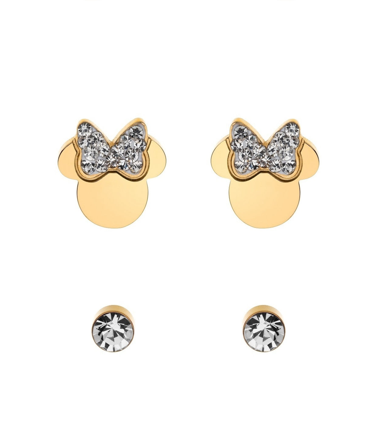 Coppia di orecchini a lobo bimba Disney Minnie gold