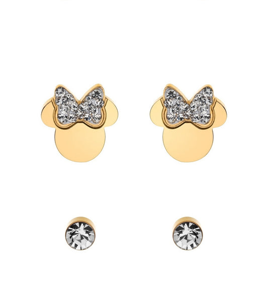 Coppia di orecchini a lobo bimba Disney Minnie gold