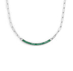 Collana Marlù tennis centrale cristalli baguette