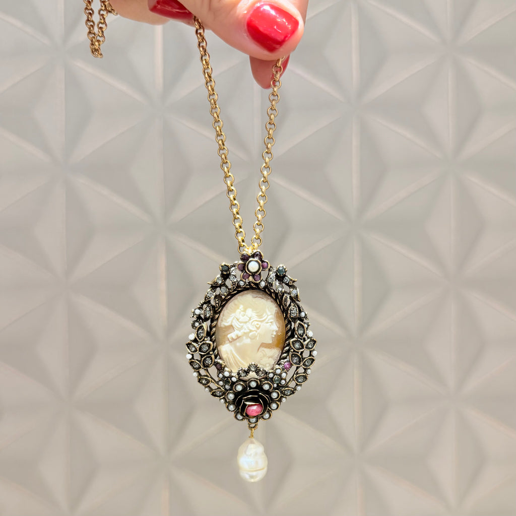 Collana Alcozer Cammeo floreale