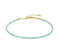 Cavigliera pietre turchesi base gold