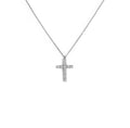 Collana Marlù croce pendente 2,6cm con zirconi