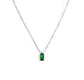 Collana Marlù catena snake quadrata cristallo baguette central