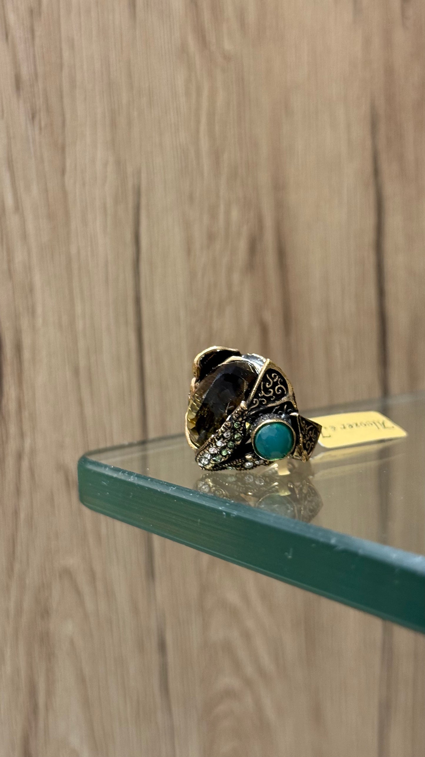 Anello Alcozer unic quarzo e smeraldo