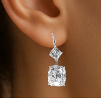 Orecchini Piti Malì donna Pendenti con doppio zircone