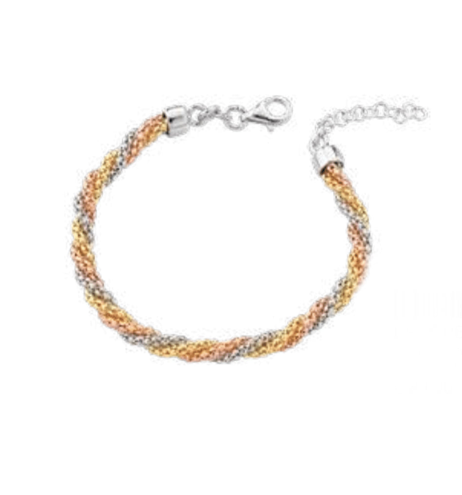 Bracciale donna Marcello Pane 3 Ori intrecciati