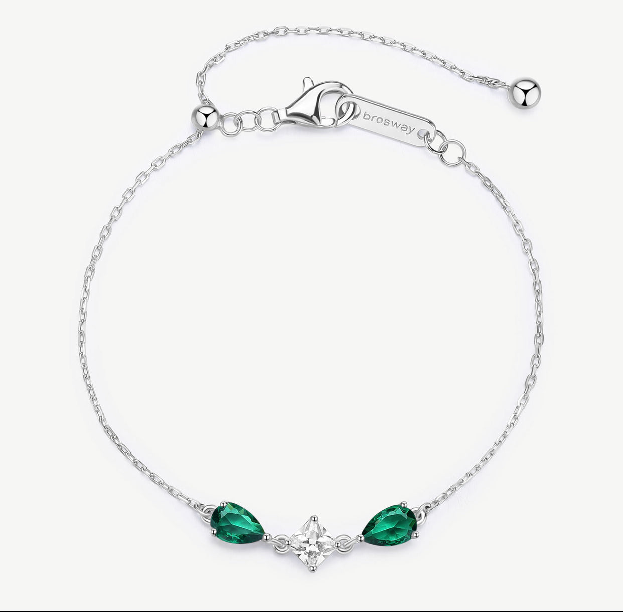 Bracciale argento Fancy life green