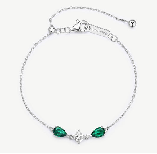 Bracciale argento Fancy life green