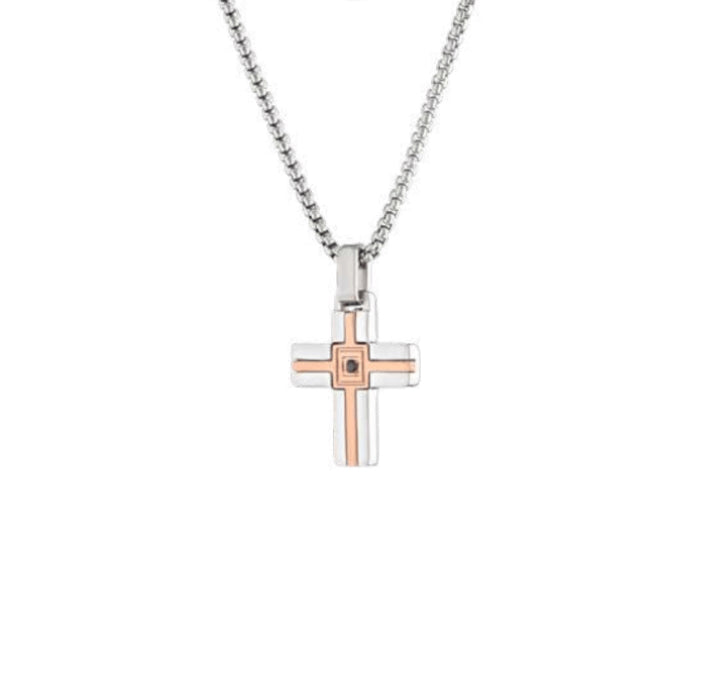 Collana uomo Héctor Croce bicolor rosè