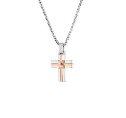 Collana uomo Héctor Croce bicolor rosè