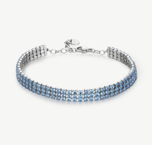 Bracciale Brosway donna Desideri tennis con zirconi azzurri