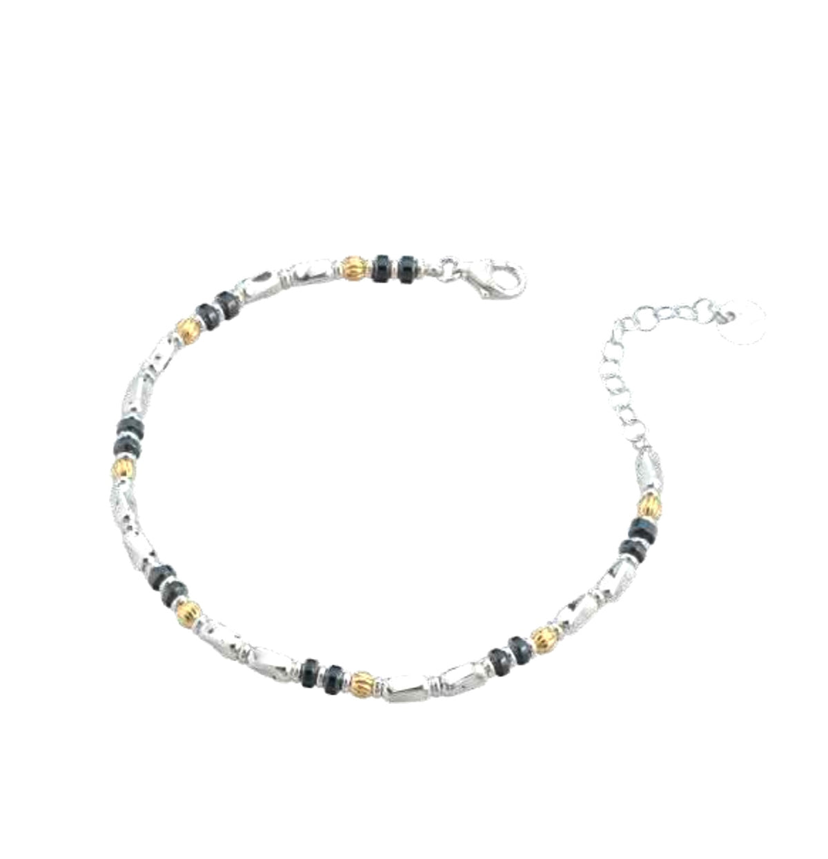 Bracciale uomo Héctor argento sassolini