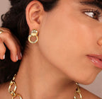 Orecchini donna Etrusca Pendenti ad Anello Martellati