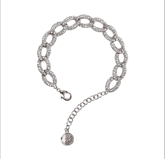 Bracciale Bronzallure donna Grumetta con pavè di cubic zirconia