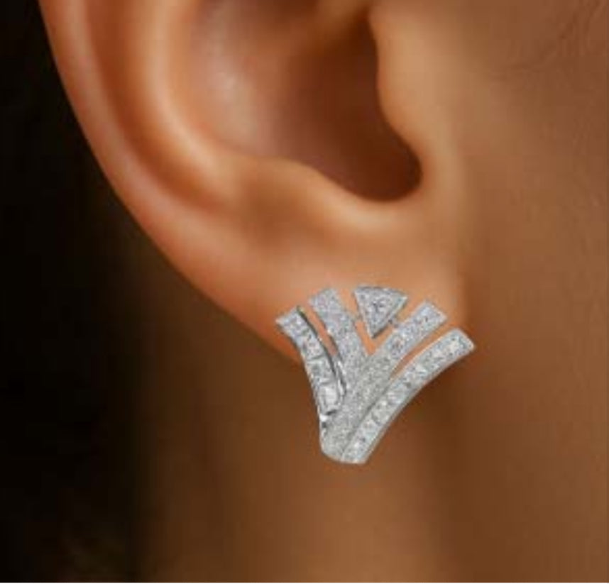 Orecchini Piti Malì donna Ventaglio zirconato