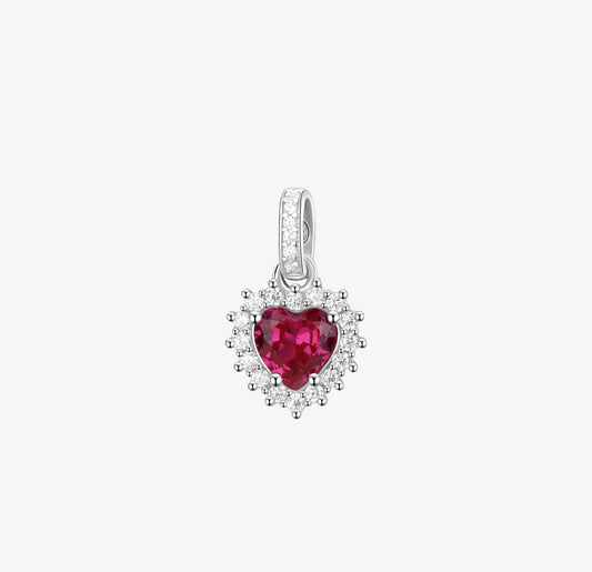 Charm argento Brosway Fancy PASSION RUBY cuoricino