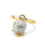 Anello donna con campanella Capri bianco  Le scritte dell’amore