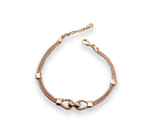 Bracciale donna Marcello Pane doppio filo rosè