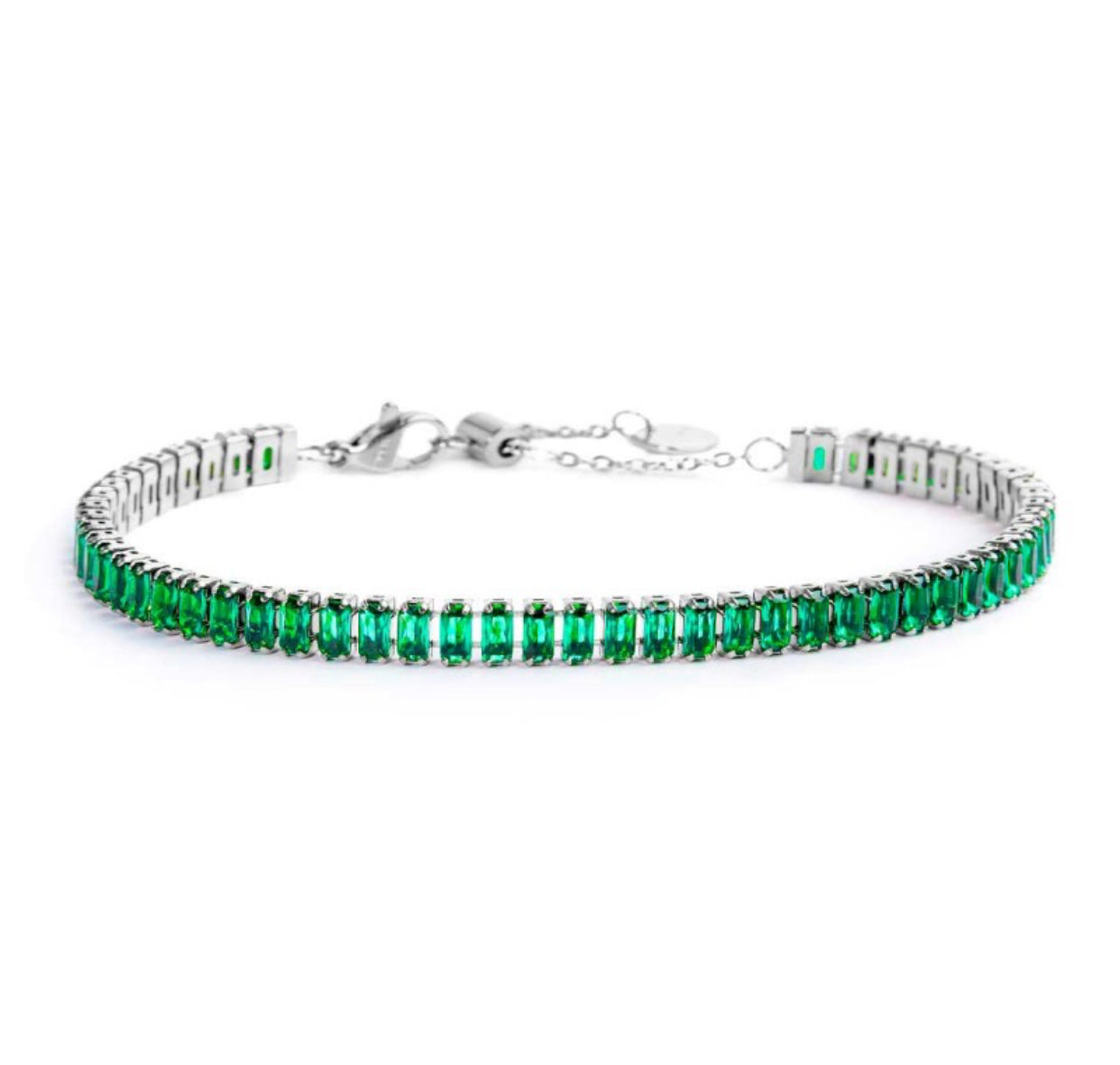 Bracciale Marlù tennis baguette verde