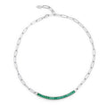 Collana Marlù tennis centrale cristalli baguette