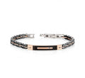 Bracciale uomo Héctor Nero e rosè