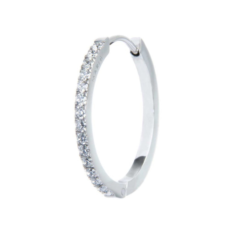 Mono orecchino Marlù a cerchio 2,4cm con zirconi