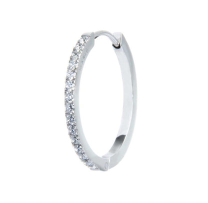 Mono orecchino Marlù a cerchio 2,4cm con zirconi